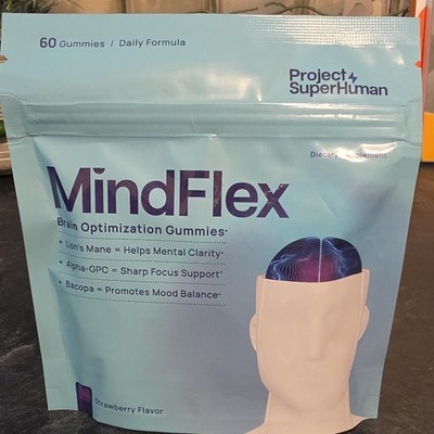 Project SuperHuman MindFlex Brain Optimization Gummies Strawberry 60 Ct Vegan