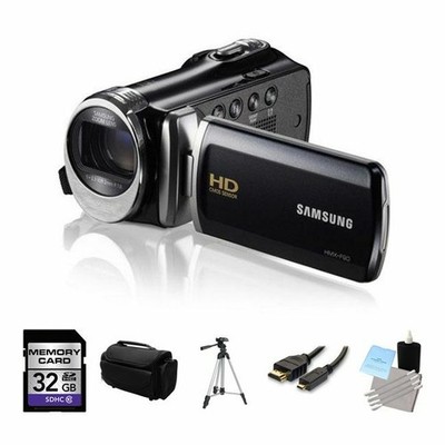 Samsung HMX-F90 HD Camcorder Black 32GB Package 887276007885|