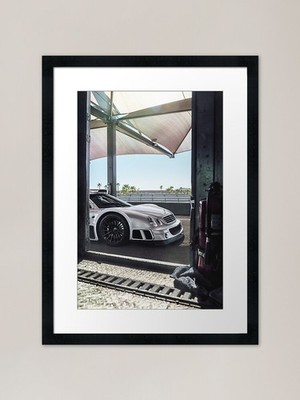 CLK-GTR - PIT STOP Gerahmter Kunstdruck Gerahmtes Wandbild Poster Leinwanddruck Bild
