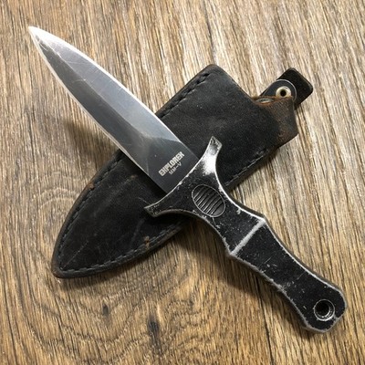 Vintage 80s Gutmann Cutlery GCC Explorer MM-V Japan Boot Knife & Leather Sheath