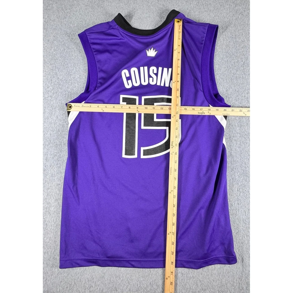 Camiseta deportiva para hombre Adidas mediana Demarcus Cousins #15 Sacramento Kings Foto 4 de 4