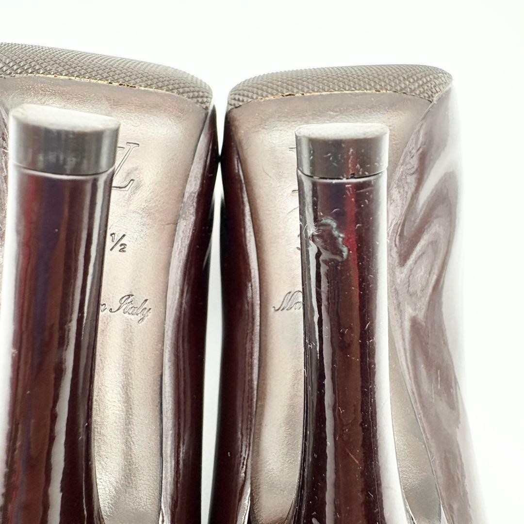 LOUIS VUITTON Pumps Heel Leather Dark Brown EU 35.5 135340K Authentic thumbnail 16