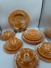 Vintage Anchor Hocking Fire King Peach Lustre Glassware 1950’s - Set/5 Good Cond