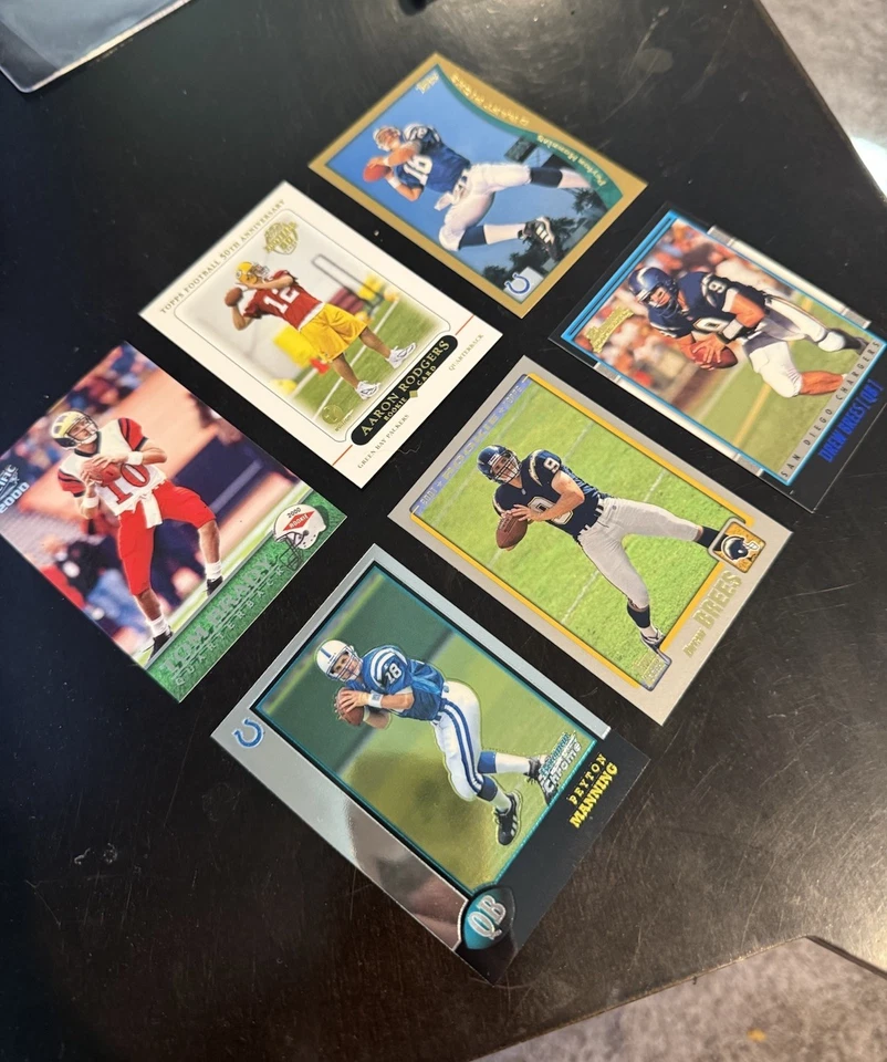 NFL HOF RC INVESTOR LOT (6) 2000 TOM BRADY PACIFIC #403, AARON RODGERS TOPPS#431 - Image 2 of 4