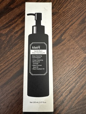 New Klairs Gentle Black Deep Cleansing Oil 150 ml. Facial Cleanser Exp 09/2027