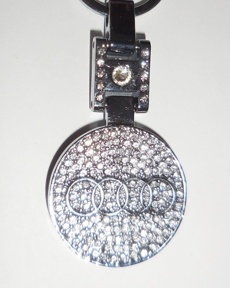 VINTAGE AUDI CAR KEY RING KEY CHAIN SPARKLING RHINESTONES DESIGN NR | eBay