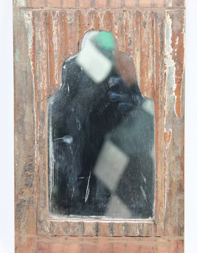 Decorative Wooden Hand-Carved Mirror Frame - Rustic Style Wall Hanging Decor F3 - Picture 2 of 24