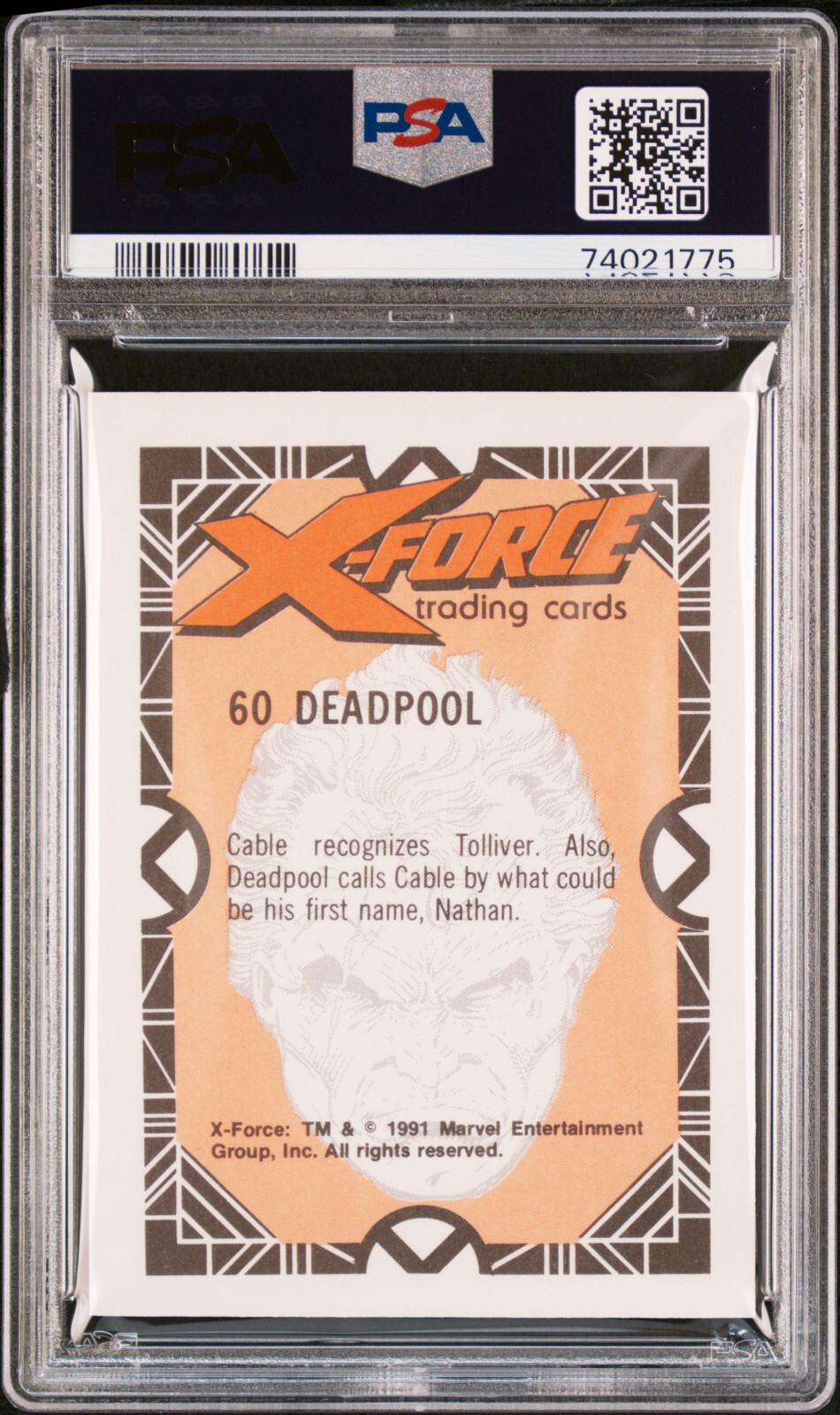 1991 Comic Images X-Force 60 Deadpool RC Rookie PSA 9 Mint 🪄 Brand New ...