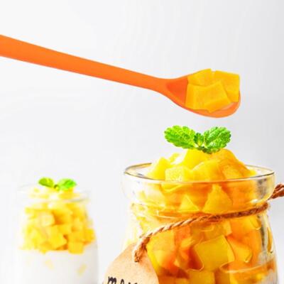Plastic Appetizer Ice Cream Spoons Long Handle Soup NEW Disposable FlourNew