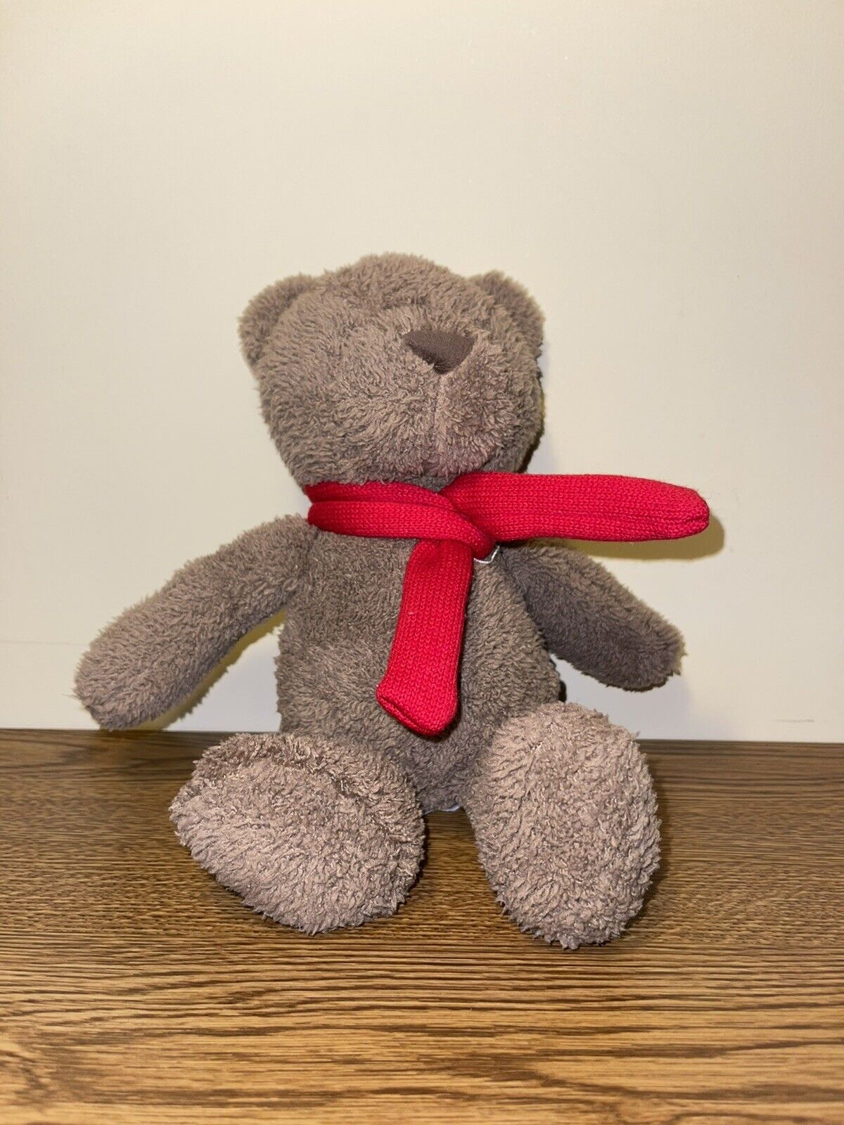 2020 Carters Brown Teddy Bear Plush Stuffed Animal Red Bow Scarf Cute Soft