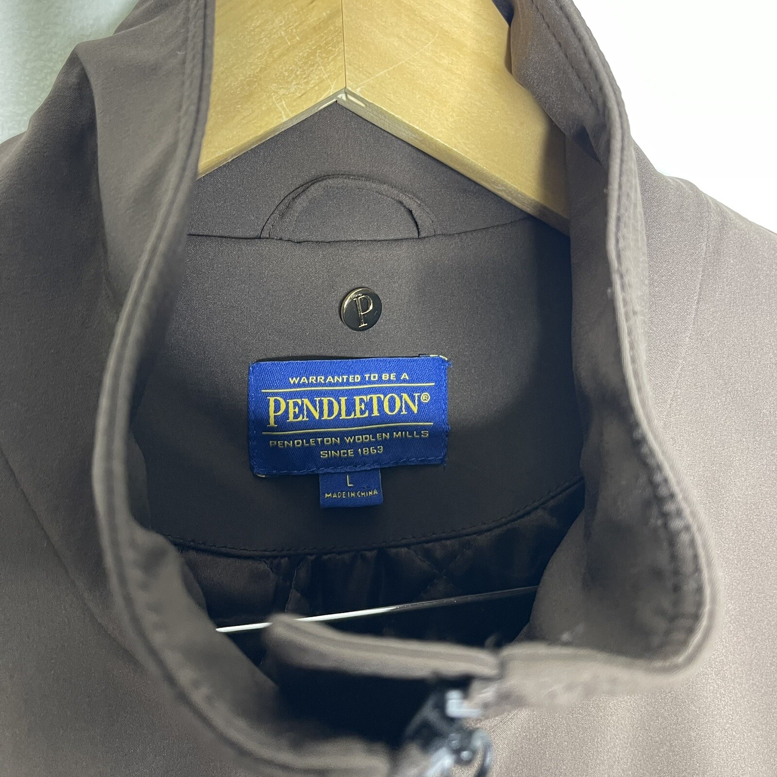 Pendleton Brown Full Zip Soft Shell Jacket Size L… - image 6