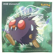 Pokemon Collect 'em Stick-Ups Venonat #48 Large 4” Sticker Priss Prints