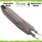 Aust Made DSL 2.5" Saddle Brown Leather Banjo Strap with Clip - BANJO-17-CLIP