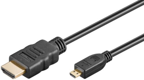 1m HDMI Kabel vergoldet mit Ethernet D-Stecker 3D #p656 - Bild 1 von 1