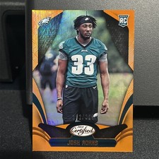 2018 Panini Certified JOSH ADAMS RC MIRROR ORANGE PARALLEL #170 EAGLES 102/225
