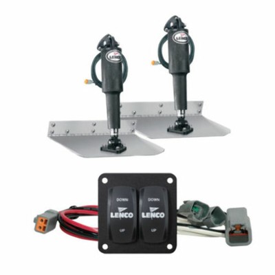 Lenco 15101-104 Trim Tab 9''Lx12''W Rocker Switch 12V Actuator STD KIT Mount