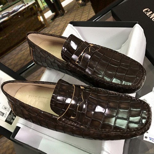 Mens Business Driving Shoes Alligator 