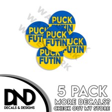 Puck Futin Mini Decals - Pro Ukrainian Anti Russia Circle Multi Packs 2.25in Puck Futin Mini Decals - Pro Ukrainian Anti Russia Circle Multi Packs 2.25in