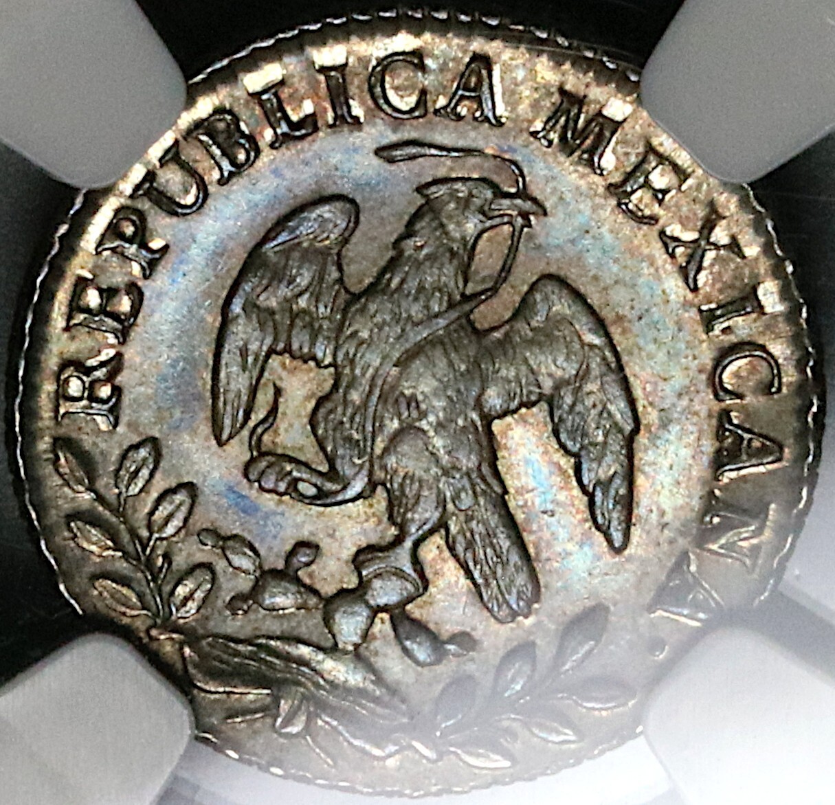 1860-Mo NGC MS 65 Mexico 1/2 Real Mint State Cap Rays Coin POP 6/2 (23013103C)