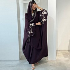 Women Open Long Dress Modest Kimono Abaya Muslim Robe Cardigan Gown Dubai