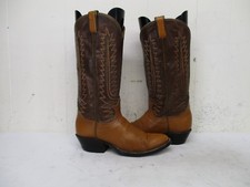 TONY LAMA Cognac Brown Leather Cowboy Boots Womens Size 4.5 B Style 6210 USA