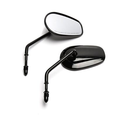Universell glänzend schwarze Rückspiegel 8mm für Motorräder