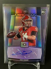 2020 Panini Chronicles Draft Picks Obsidian Purple Jake Fromm RC Auto 12/20