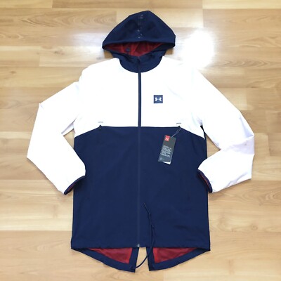 Under Armour Blue Men UA Sports Fishtail Jacket Small $90