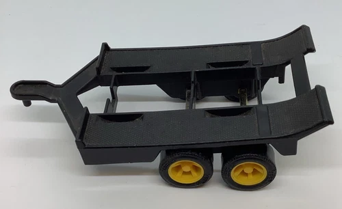 Vintage 80s Tonka Car Carrier Trailer USA #812753-A-2 Black