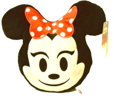 Disney Minnie Mouse Throw Pillow 12 Plush Soft Smiling Emoji Kids Disneycore