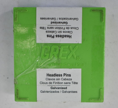 Grex 23 Gauge Pins 3/8'' Headless 10000 Pack Galvanized P6/10L Genuine OEM