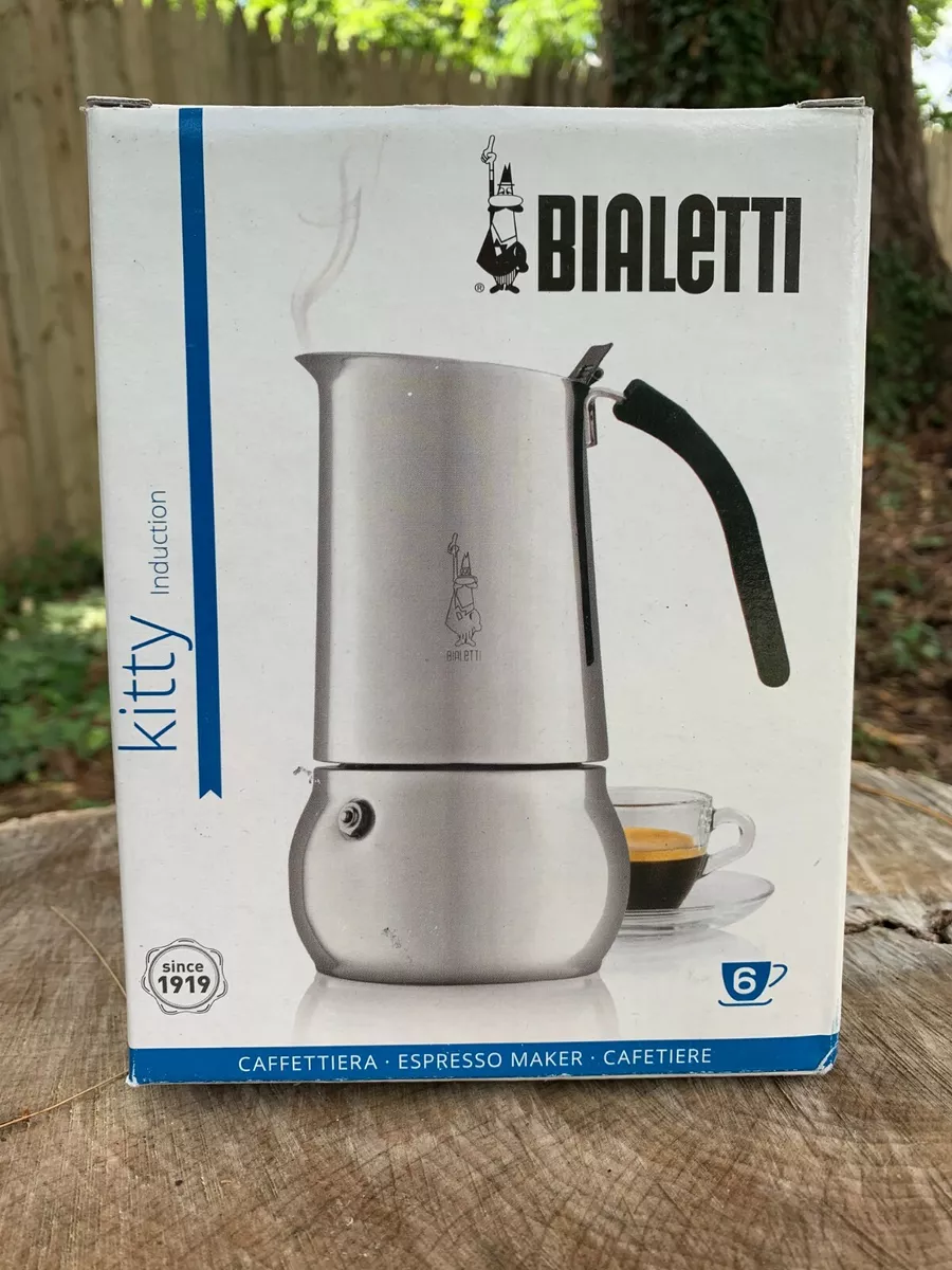 Bialetti 4-Cups Stainless Steel Stovetop Espresso Coffee Maker Pot 