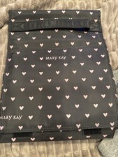 Mary Kay Travel Roll Up Bag Black w/ Pink Hearts Hanging Organizer Cosmetic NEW