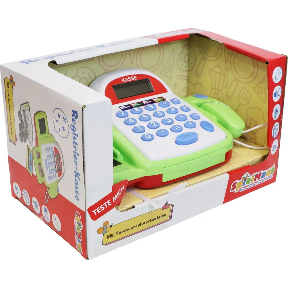 SpielMaus Küche Registrierkasse mit Funktion und Zubehör, Kaufläden & Zubehör, c