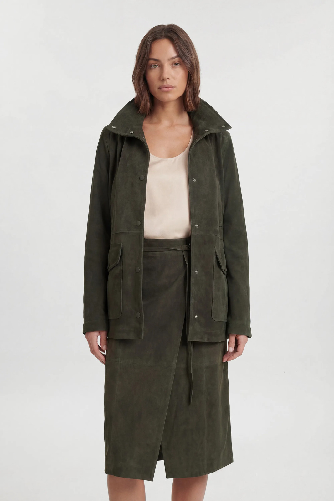 Karen Millen Suede Jacket Womens Elevated Day Jackets & Coats image 5