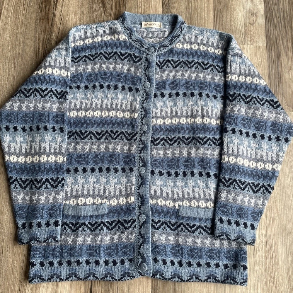 vintage alpaca cardigan products for sale | eBay