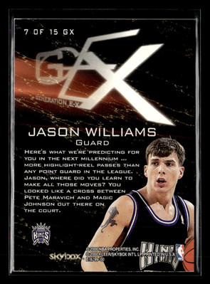 1999-00 Skybox E-X - Generation E-X Jason Williams #7 GX for sale