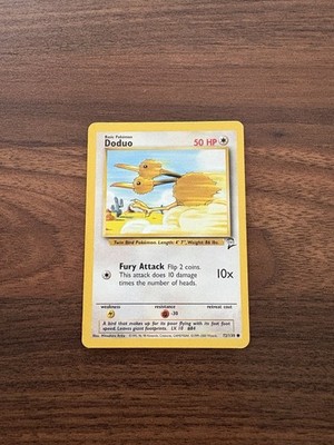 Doduo - 72/130 - Common - Unlimited Edition English Pokemon Base Set 2 LP