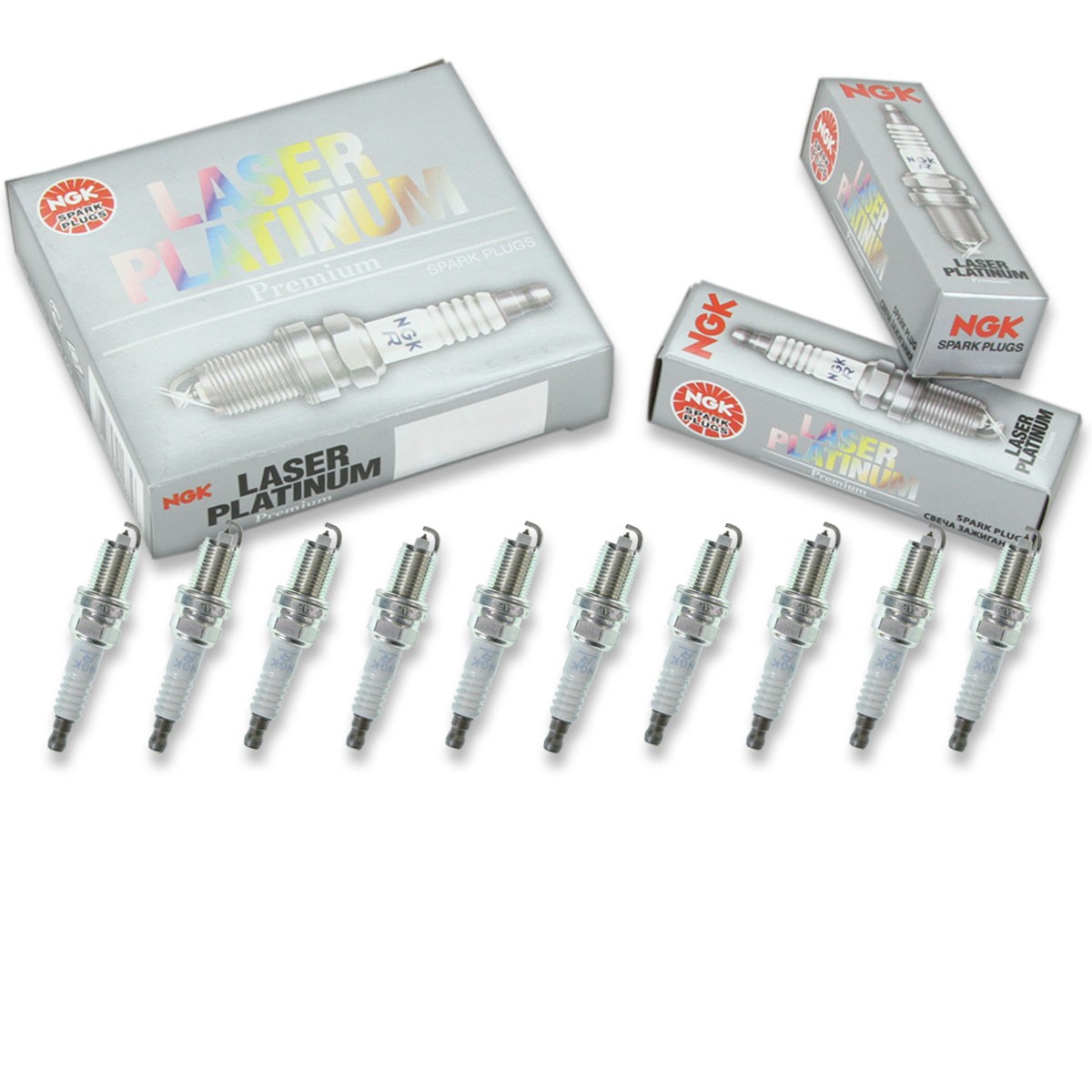 10 pc NGK 6876 PZFR6F Laser Platinum Spark Plugs for Ignition Wire Secondary pt
