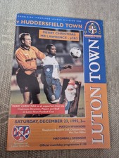 Signed Graham Alexander Luton Town V Huddersfield Town Football Programme1995/96