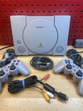 Sony PlayStation 1 PS1 SUPER CLEAN Console + OEM 2 X Controllers SEE Tested