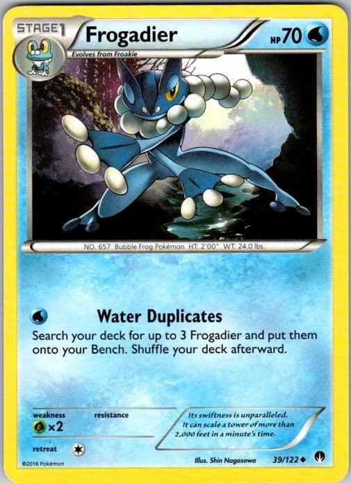 Frogadier 39/122 Uncommon BREAKpoint Pokemon Lightly Played