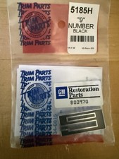 Number “9” Hood Fender Emblem W/Adhesive - Chrome Black - Trim Parts Made In USA