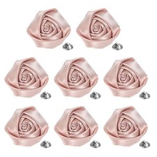8-Pack Handmade Flower Brooch Button Pins for Men Suits, Formal Dirty Pink