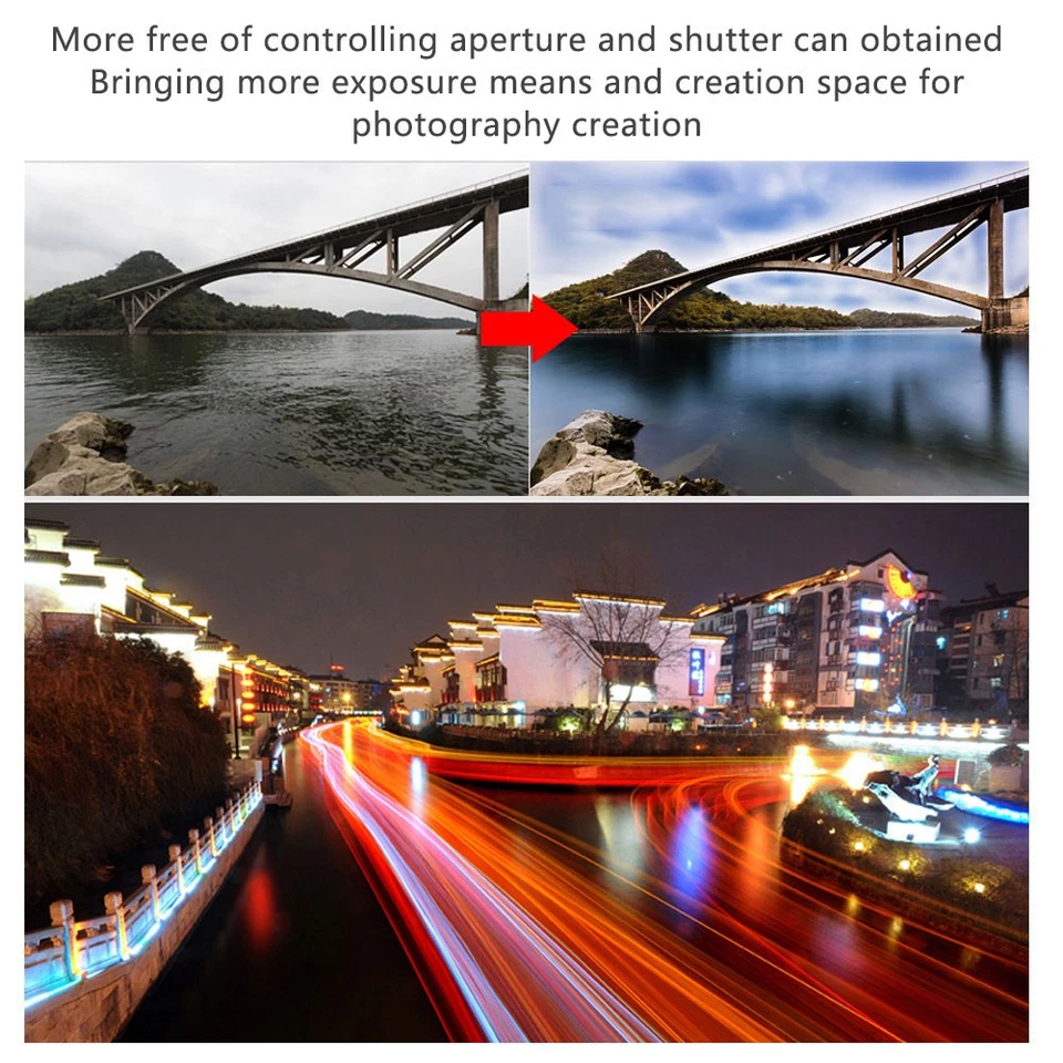 Fotga 55Mm Neutral Density Lens Nd Filter Nd2‑400 Adjustable For Slr Mirro HLF - Image 3 of 4