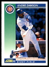Andre Dawson 1992 Score #75 Chicago Cubs MLB READ FREE SHIPPING AutographDen