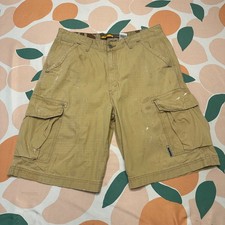 VINTAGE Levi's Silvertab Baggy Cargo Shorts Men's 34 36x11.5 Khaki Painted