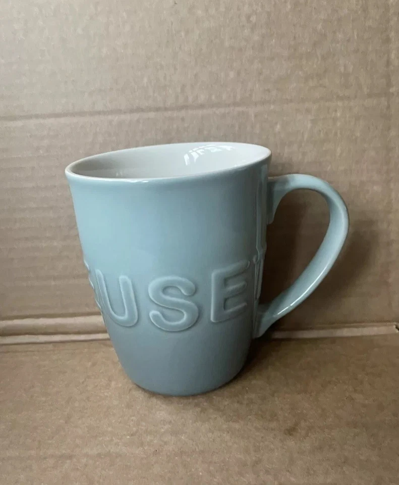 Le Creuset Stoneware Extra-Large Logo 580ml Coffee Mug Sea Salt Grade B -NEW