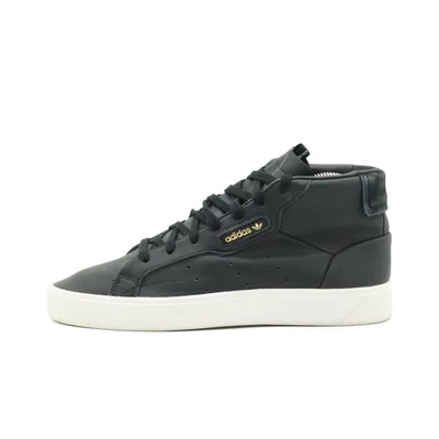 adidas Damen Sleek Mid Schuh Schwarz Leder High-Top Atmungsaktiv Sneaker EU 40 - Bild 1 von 4