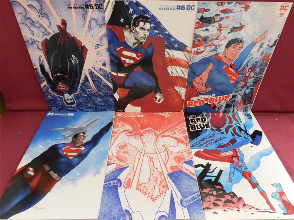 SUPERMAN RED AND BLUE 5 6 A B C DC COMIC LOT ARTHUR ADAMS KEVIN EASTMAN 2021 NM